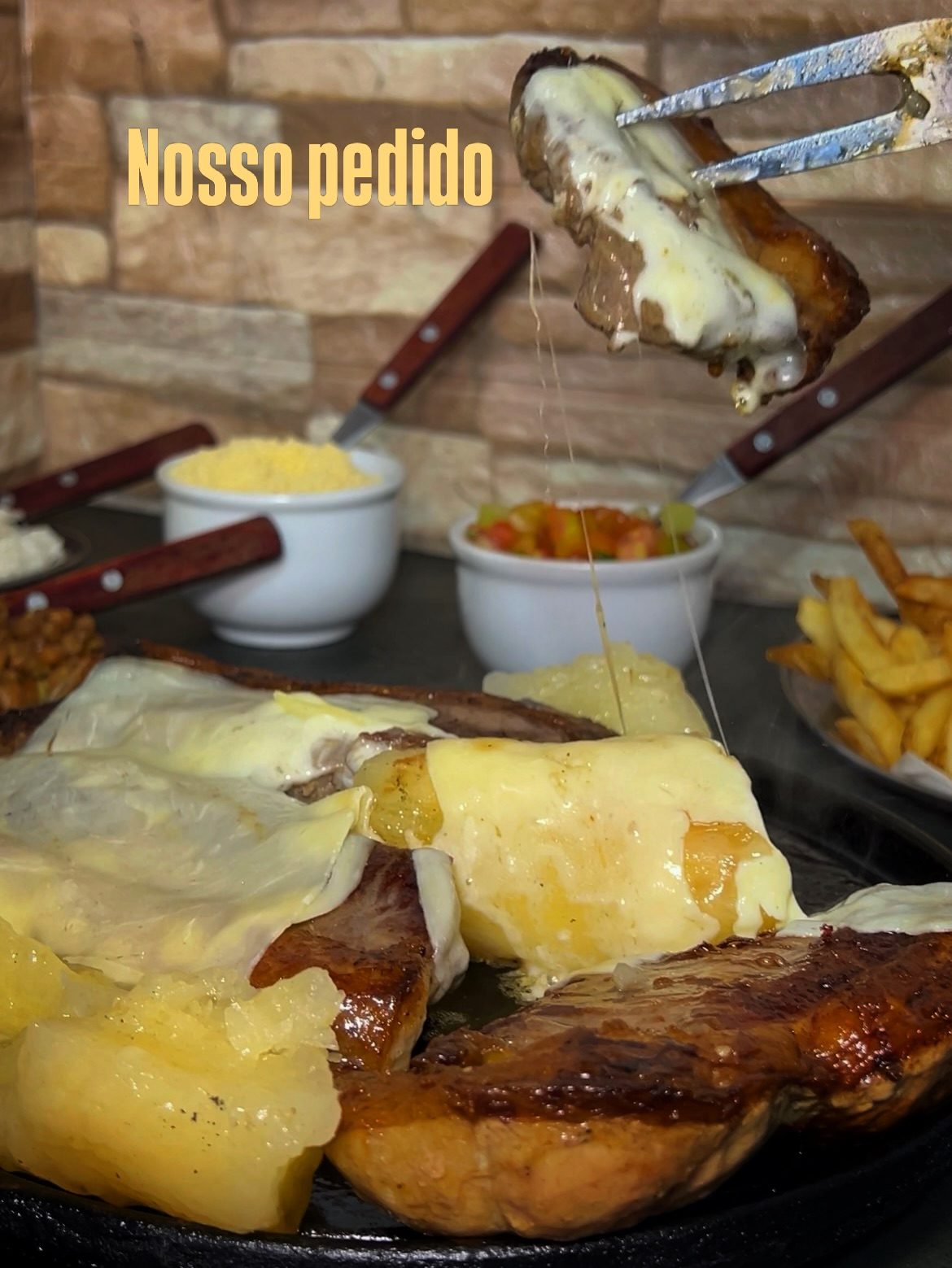 Picanha completa com fritas